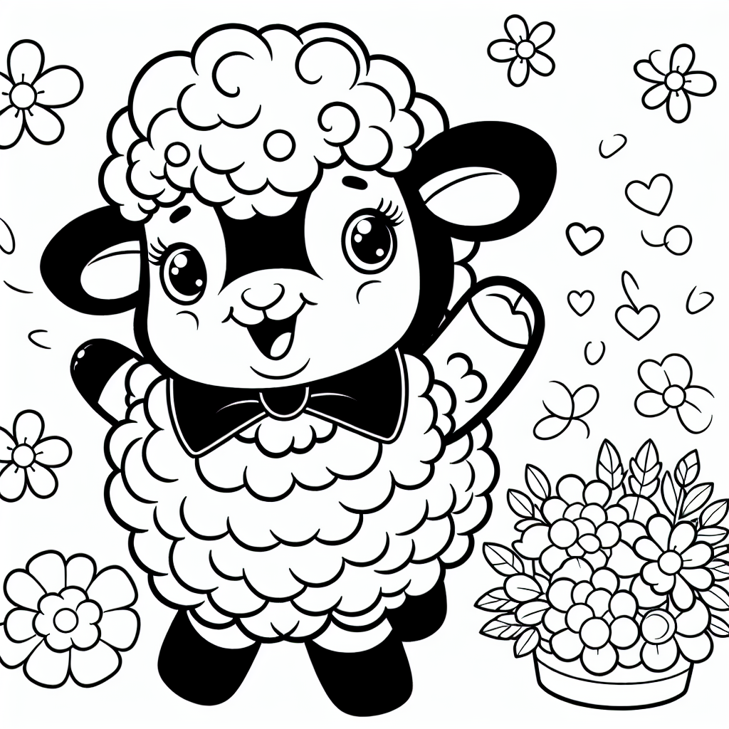 Fröhliches Schaf - #Ausmalen #Schaf #Kreativität #Farbenfreude #Kinderabenteuer