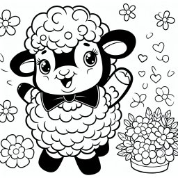 Fröhliches Schaf - #Ausmalen #Schaf #Kreativität #Farbenfreude #Kinderabenteuer