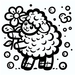 Lustiges Blasenschaf - Viel Spaß beim Ausmalen! Denk daran, deiner Fantasie freien Lauf zu lassen. Dein Schaf kann genauso bunt werden, wie du