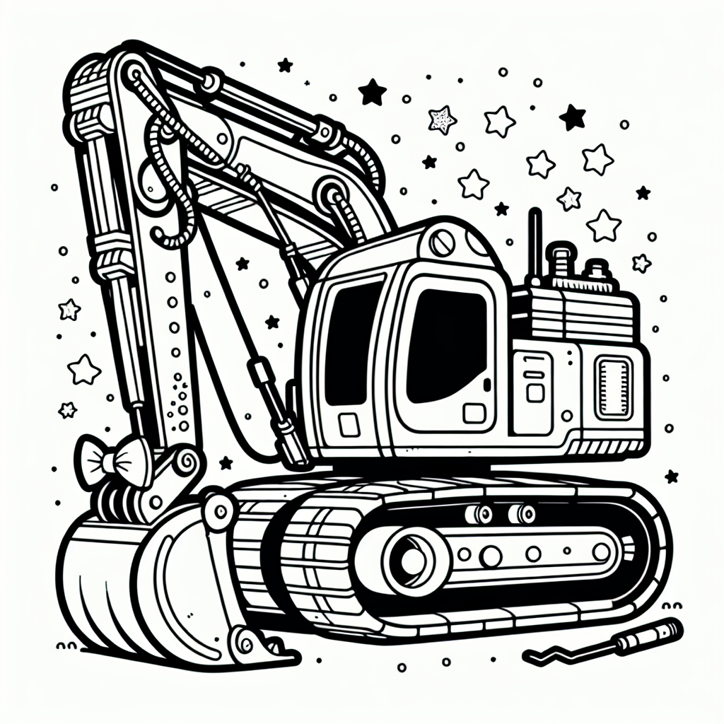 Willkommen in der faszinierenden Welt der großen Maschinen! Dieses einzigartige Ausmalbild bietet euch die Gelegenheit, einen Schaufelradbagger in einer ganz besonderen 3D-Ansicht zu entdecken. Dieser beeindruckende Bagger trägt eine schicke Fliege und wird von funkelnden Sternen umgeben. Was für ein lustiger Anblick! Die klaren schwarzen Linien machen das Ausmalen einfach und bieten viel Raum für kreative Farbgestaltung.
Ein Schaufelradbagger ist eine riesige Maschine, die in Tagebauen eingesetzt wird, um Materialien wie Braunkohle abzubauen. Vielleicht erinnert euch das große Schaufelrad an ein Riesenrad! Es transportiert die Erde über Förderbänder, ähnlich wie bei einer Achterbahn.
Für Eltern: Unterstützen Sie die Kreativität Ihrer Kinder, indem Sie sie ermutigen, verschiedene Farben und Muster auszuprobieren. Lassen Sie sie ihre Fantasie nutzen, um dem Bild Leben einzuhauchen. Sie könnten sie auch bitten, sich eine Geschichte um den Schaufelradbagger auszudenken. Vielleicht gräbt er in einem magischen Tagebau oder ist auf einer spannenden Mission!
Dieses Ausmalbild ist nicht nur ein Spaß für jeden Baggerliebhaber, sondern auch eine großartige Möglichkeit, die Feinmotorik und die Vorstellungskraft Ihres Kindes zu fördern.