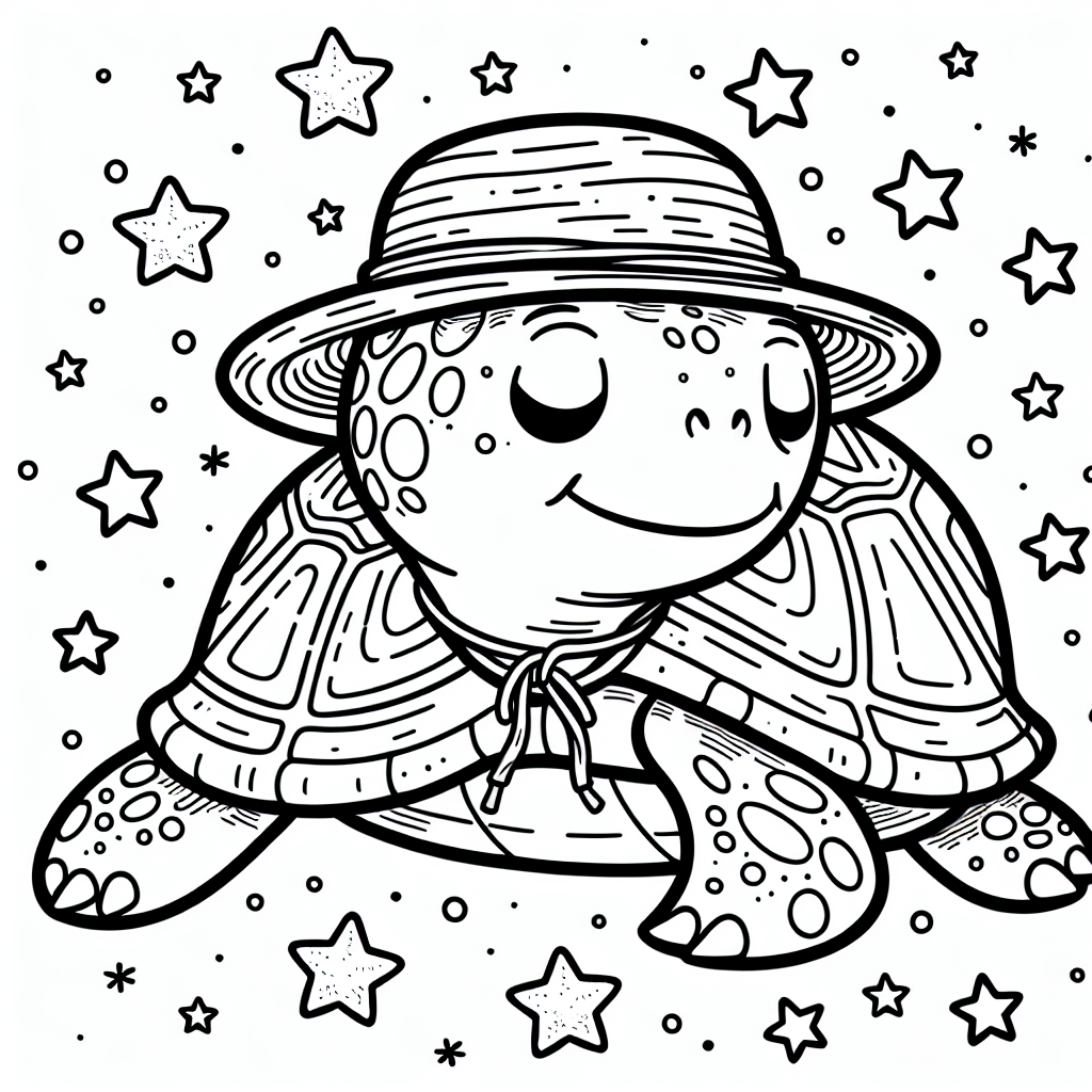 Willkommen in der zauberhaften Welt der ruhigen Schildkröte mit Hut, die auf ein spannendes Abenteuer geht! Diese Schildkröte ist nicht nur bekannt für ihren beeindruckenden Panzer, sondern auch für ihre berühmte Langsamkeit und Langlebigkeit. Sie hat viele Geschichten aus vergangenen Zeiten zu erzählen, während sie gemächlich vom tiefen Meer zu einem fröhlichen Landgang aufbricht.
Umgeben von leuchtenden kleinen Sternen, scheint sie fast magisch zu sein. Was wohl diese funkelnden Himmelsboten flüstern, wenn sie ihre Begleiterin auf ihren Reisen durch die Welt begleiten? Ein Bild, das mit seinen klaren schwarzen Linien darauf wartet, mit deinen liebsten Farben zum Leben erweckt zu werden.
Jetzt kommt eine knifflige Frage: Was trägt diese Schildkröte auf ihrem Kopf, während sie durch die Welt zieht? Vielleicht rätst du es schon – es ist ein Hut! Und nicht irgendein Hut, sondern einer, der ihr Abenteuerlust verleiht und sie gegen die Sonne schützt.
Also, schnapp dir deine Malstifte und begleite unsere gemächliche Heldin auf ihrem nächsten Abenteuer!