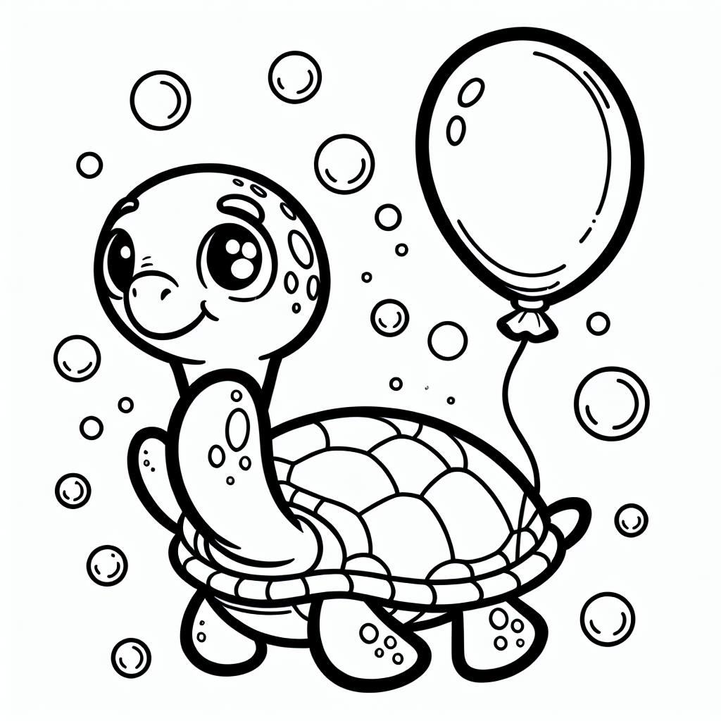 Neugierige Blasenschildkröte - #Schildkröten #Abenteuer #Freundschaft #Seifenblasen #Ausmalen