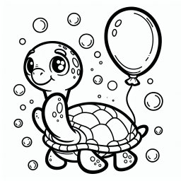 Neugierige Blasenschildkröte - #Schildkröten #Abenteuer #Freundschaft #Seifenblasen #Ausmalen