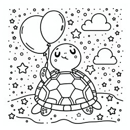 Gelassener Ballon - #Freundschaft #Abenteuer #Schildkröte #Meer #BunteWelten