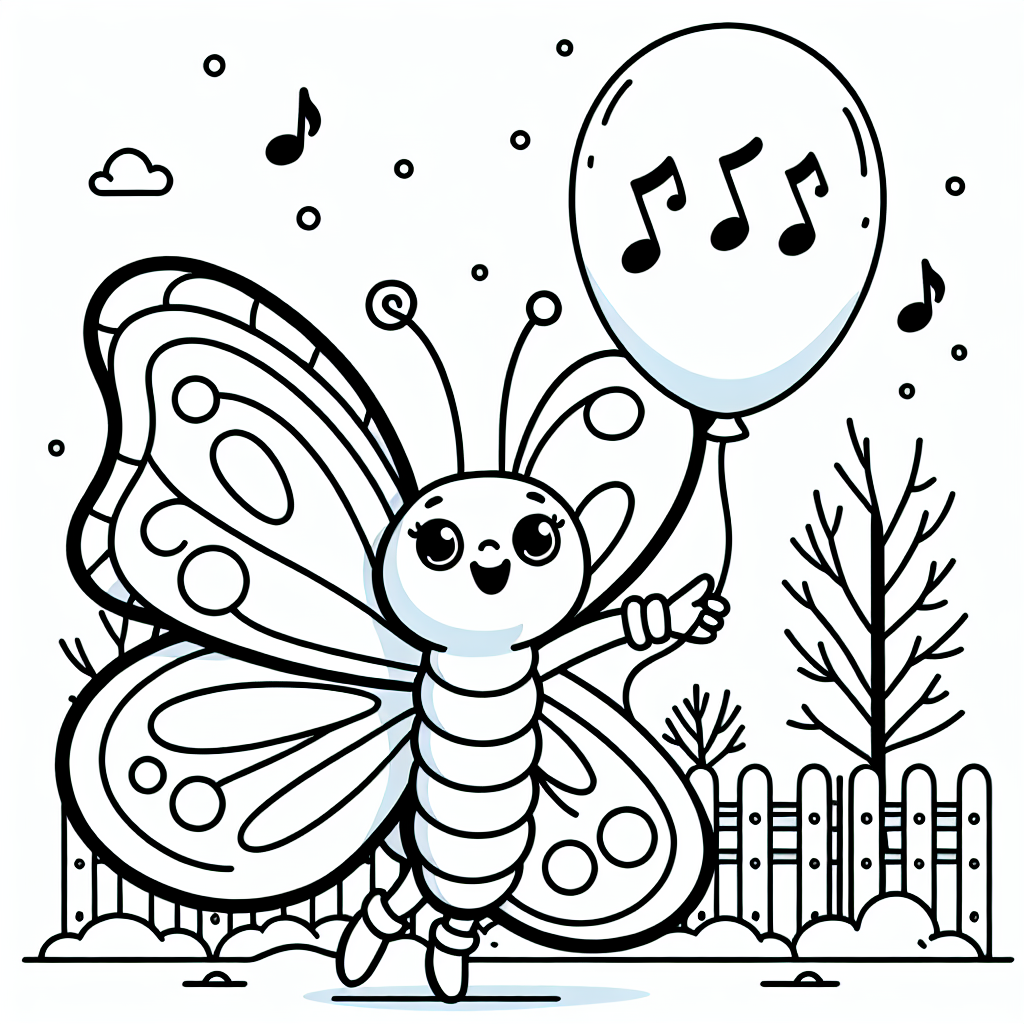 Fröhlicher Schmetterling - Spielplatz im Winter, freundlicher Schmetterling, bunter Ballon, Nachmittagsspielereien