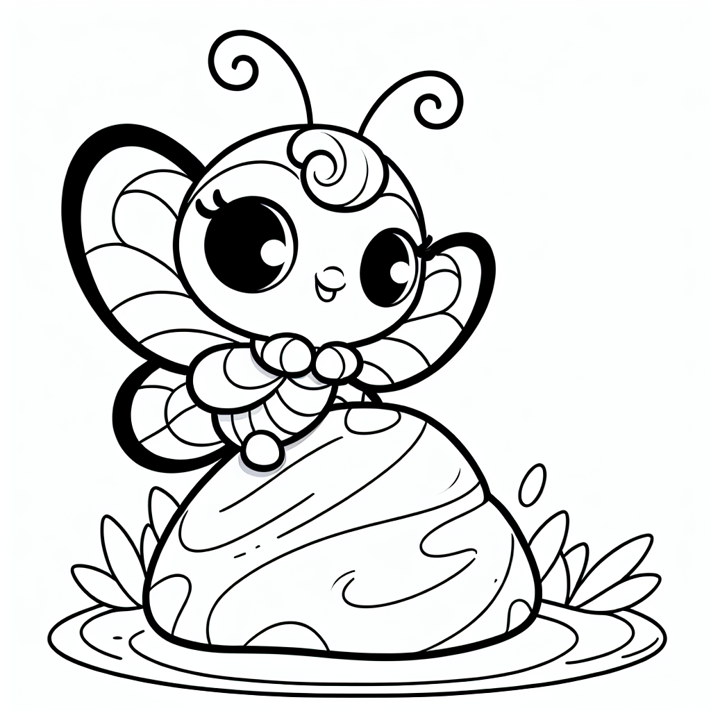Tanzender Farbenzauber - Tags: #Schmetterlinge #Kreativität #Ausmalbilder #Kinderkunst #Farbenfreude