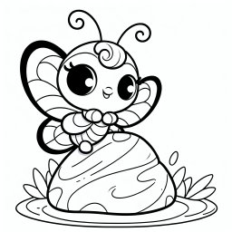Tanzender Farbenzauber - Tags: #Schmetterlinge #Kreativität #Ausmalbilder #Kinderkunst #Farbenfreude