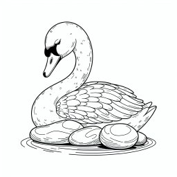 Entspannter Flossenzauber – Tags: Ausmalbild, Tierwelt, Schwimmen, Kreativität, Ozeanabenteuer