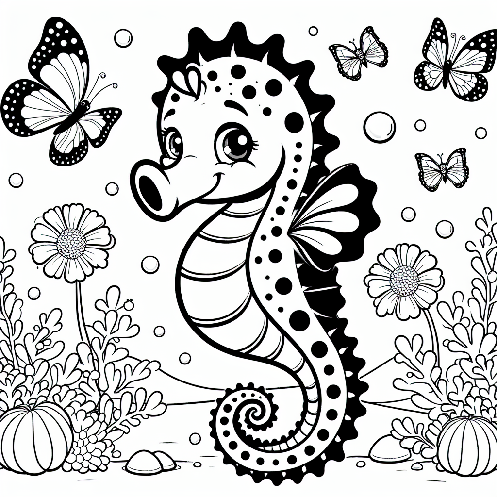 Fröhliches Seepferdchen - Seepferdchen im Park, Sommerabenteuer