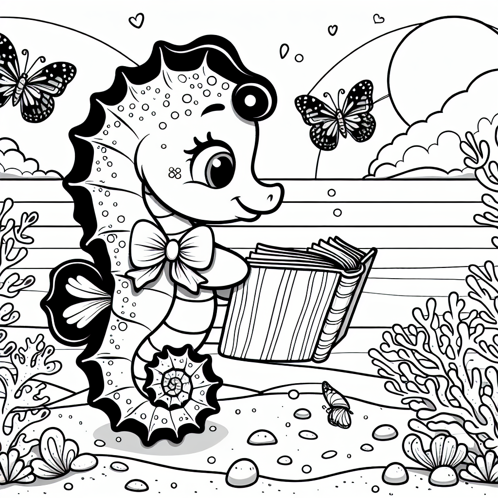 Seepferdchenzauber - Frühling, Abenddämmerung, Buchlesen