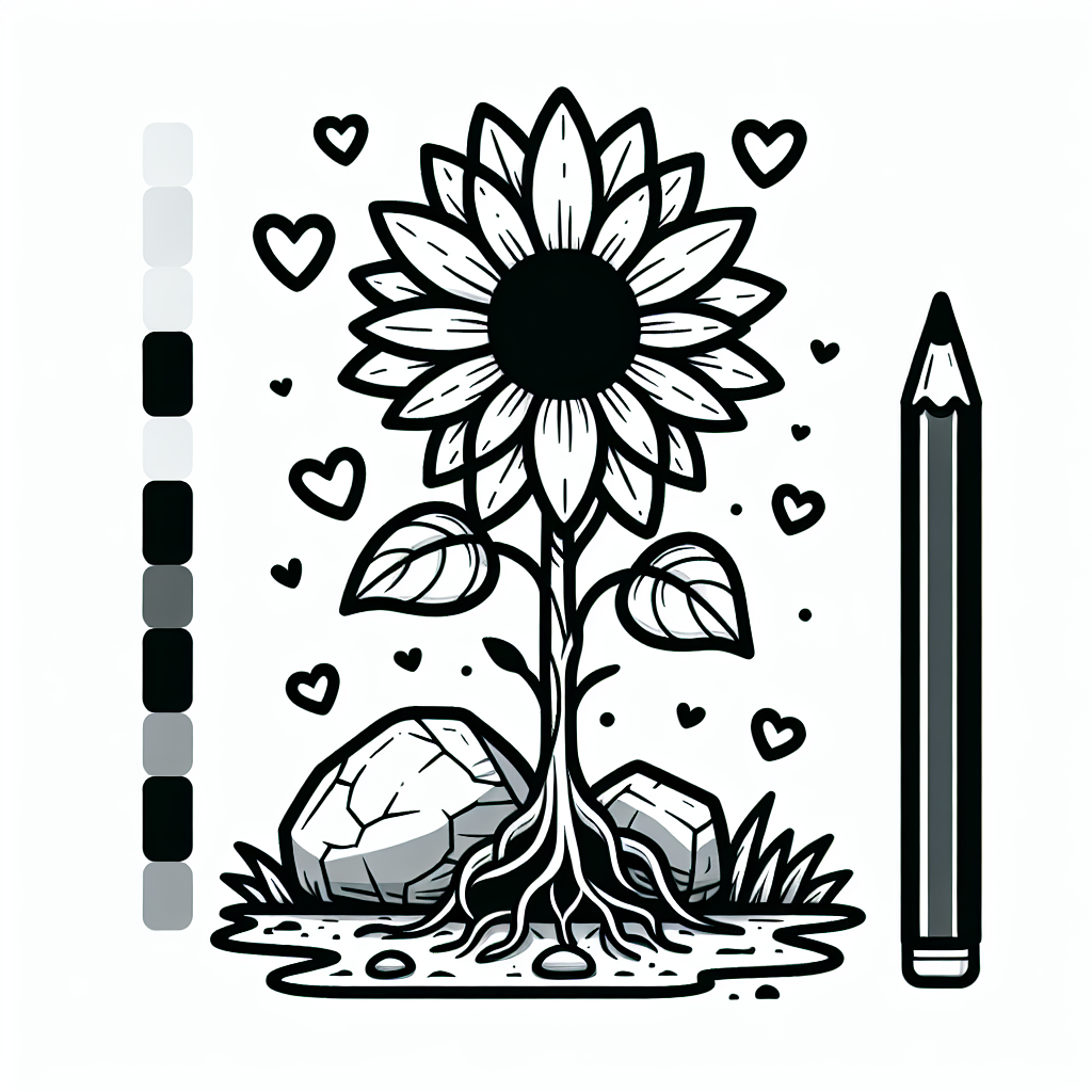 Willkommen in der fröhlichen Welt der Sonnenblumen! Stell dir vor, du stehst auf einem weiten Feld, die Sonne kitzelt deine Nase, und überall um dich herum recken sich die großen, leuchtend gelben Blüten dieser imposanten Pflanzen in den Himmel. Doch heute begegnet dir eine ganz besondere Sonnenblume: Sie hat es sich auf einem Felsen gemütlich gemacht und wird von vielen kleinen Herzen umgeben. Diese Szene wartet nur darauf, von dir in den schönsten Farben zum Leben erweckt zu werden.
Wusstest du, dass Sonnenblumen nicht nur durch ihre strahlend gelbe Farbe bestechen, sondern auch leckere Samen hervorbringen? Diese kleinen Kraftpakete verstecken sich in der Mitte der Blüte und sind ein echter Leckerbissen für Mensch und Tier.
Nun zu unserem kleinen Rätsel: Was ist gelb, liebt die Sonne und hat viele kleine Freunde, die als leckere Snacks enden? Die Antwort ist einfach - es ist die Sonnenblume!
Mach dich bereit für ein kunterbuntes Abenteuer und lass deiner Kreativität freien Lauf, während du diese niedliche Sonnenblumenszene ausmalst. Viel Spaß dabei!