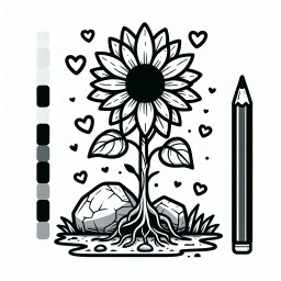 Verträumte Herzblüte – #Sonnenblumen, #Gelb, #Feld, #Blüte, #Herzen