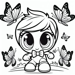 Sportlicher Sommerhüpfer - Sportfigur, Ausmalbild, Schmetterlinge, Sommermorgen, Farbenfroh