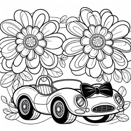 Frecher Blütenathlet – Sport, Ausmalen, Teamgeist, Freude, Blumen.