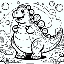 Fröhlicher Hutschmuck - Tags: #Stegosaurus #Dinosaurier #Ausmalbild #Kinder #UrzeitAbenteuer