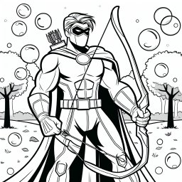 Der mutige Superheld im Park - Superheldenabenteuer, Herbsttag im Park, bunte Seifenblasen, mutiger Held