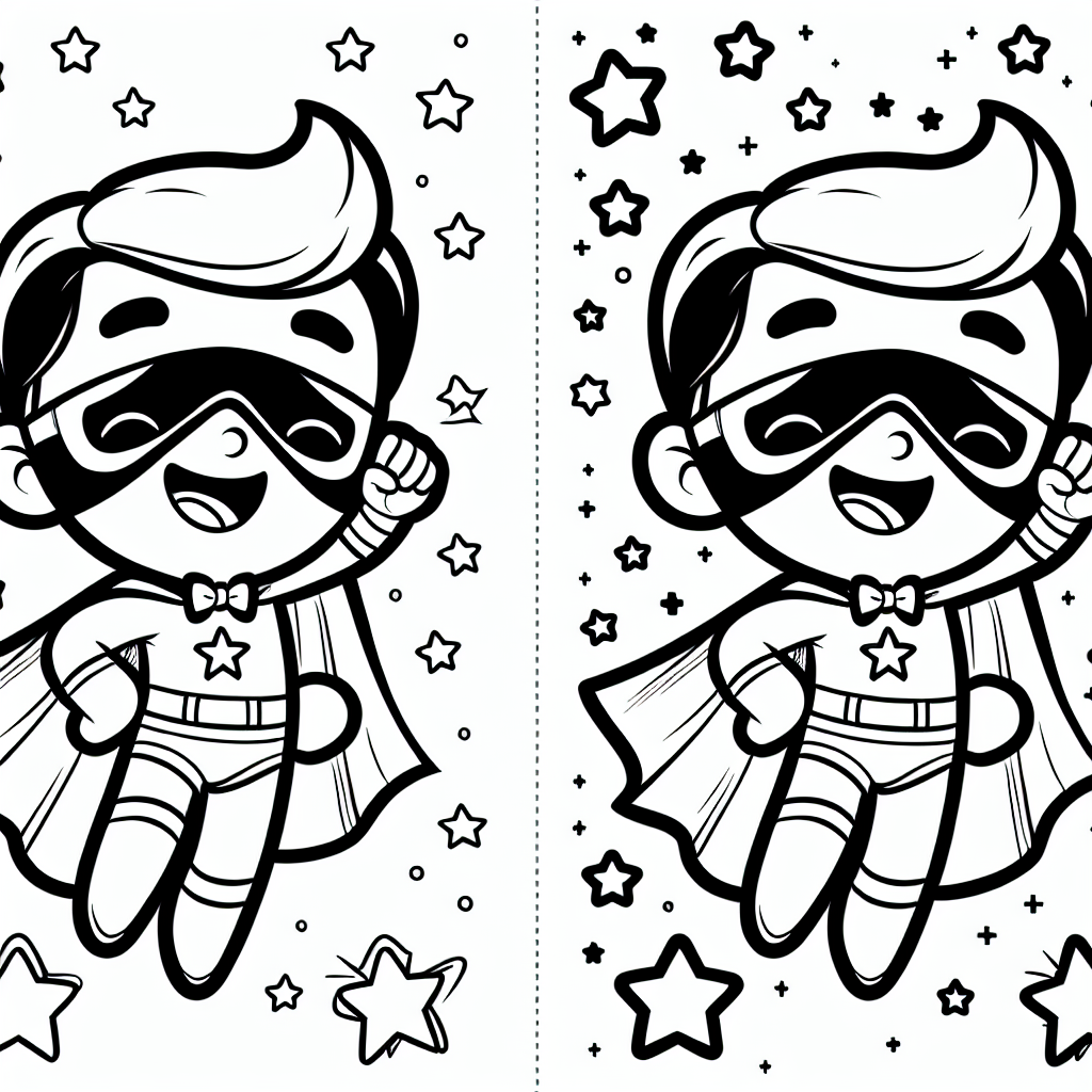 Fröhlicher Fliegenheld - #Superhelden, #Ausmalbild, #Kreativität, #Fröhlichkeit, #Farbenfroh