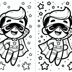 Fröhlicher Fliegenheld - #Superhelden, #Ausmalbild, #Kreativität, #Fröhlichkeit, #Farbenfroh
