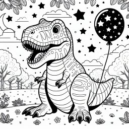 Fröhlicher T-Rex im Park - T-Rex-Abenteuer, Nachtleuchten, Dinosaurier-Freundschaft, Parkabenteuer, Fröhlicher Dino