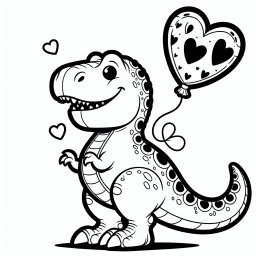 Herzlicher Riesenrex - #Dinosaurier #Freundschaft #Abenteuer #T-Rex #Luftballon