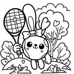 Winkender Tennisball - Tennis, Frühling, Malbuch, Kindgerecht