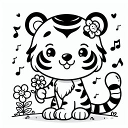 Fröhlicher Tigertanz - #Tiger #Malbuch #Kreativität #Farben #Wissen