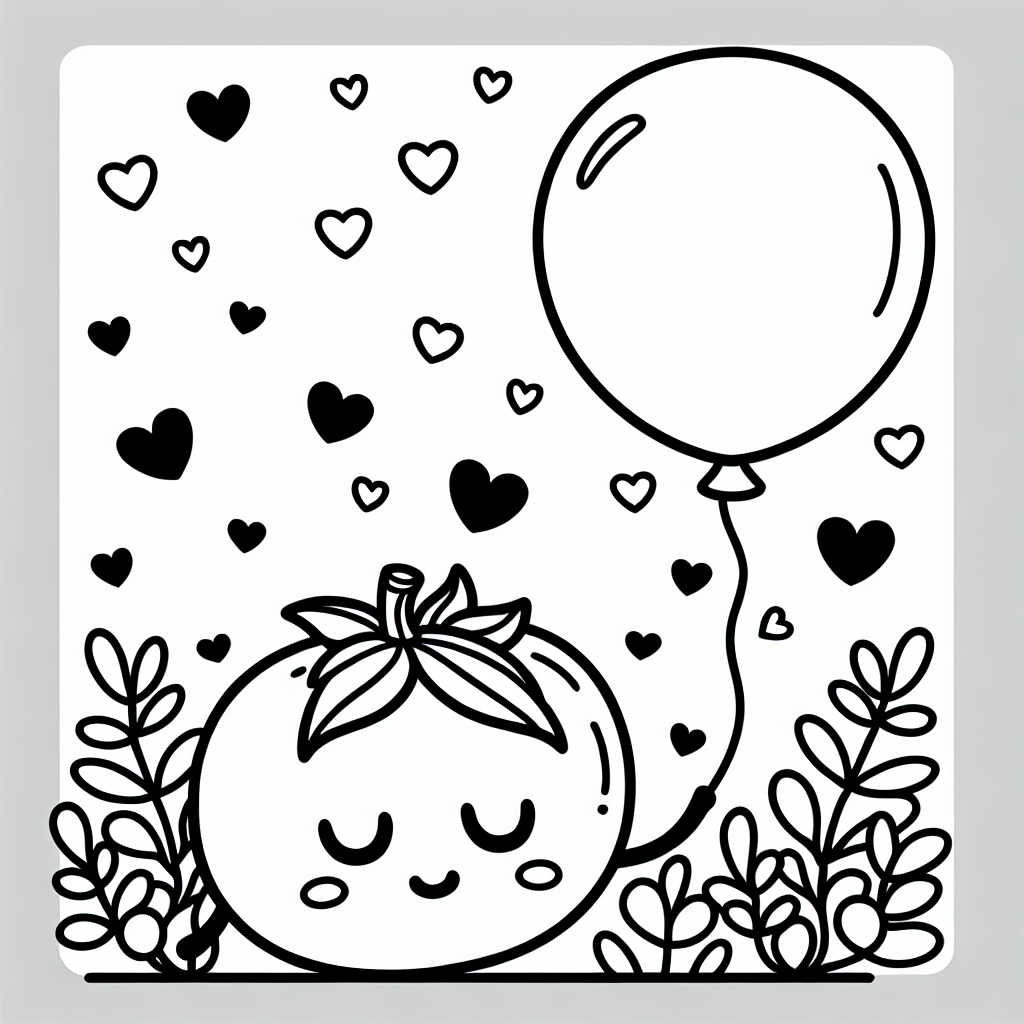 Hier ist ein lustiges Ausmalbild für euch! Diese ruhige Tomate steht stolz mit einem süßen Herzluftballon in der Hand. Die dicken und glatten Konturen des Bildes machen es kinderleicht, innerhalb der Linien zu bleiben, während ihr die Tomate in euren Lieblingsfarben ausmalt.
Wie wäre es, die Tomate in einem schönen Rot zu malen? Vielleicht ist sie frisch vom Strauch gepflückt worden, bereit, in einem leckeren Salat vernascht zu werden! Und habt ihr gewusst? Aus reifen Tomaten wird auch Ketchup gemacht, das viele von euch bestimmt gerne zu Pommes genießen.
Lasst eurer Fantasie freien Lauf: Malt den Herzluftballon in kunterbunten Farben aus und verleiht der Tomate vielleicht ein strahlendes Lächeln!
Mini-Quiz:
1. Welche Farbe haben die meisten Tomaten?
2. Was kann man aus Tomaten machen, um es zu Pommes zu essen?
3. Wo wachsen Tomaten normalerweise?
Viel Spaß beim Ausmalen!