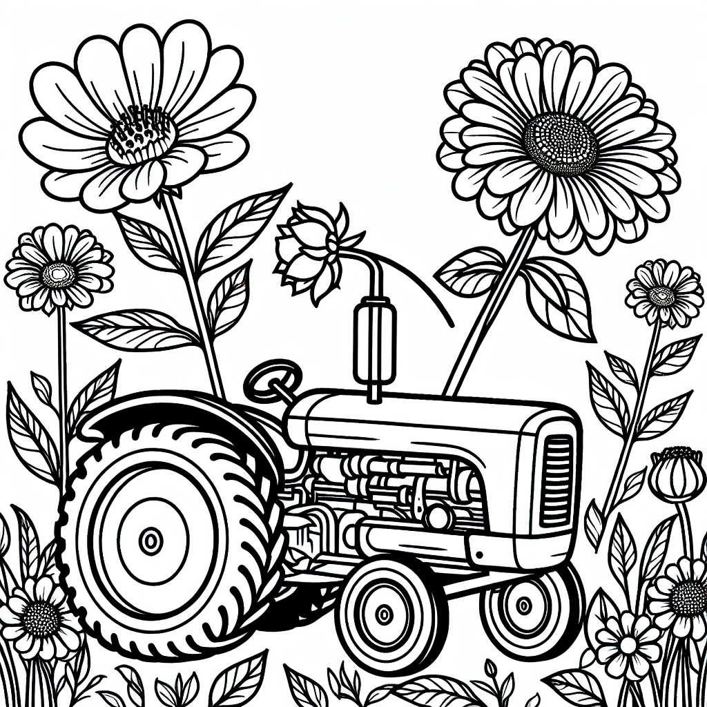 Tauche ein in die farbenfrohe Welt unseres friedlichen Traktors! Auf diesem lustigen Ausmalbild wartet ein ganz besonderer Freund auf dich - ein freundlicher Traktor, der eine Blume in seinem "Arm" hält! Stell dir vor, wie dieser fröhliche Traktor über die weiten Felder tuckert und seine Blumenfreunde begrüßt. Überall um ihn herum blühen kunterbunte Blumen, die nur darauf warten, von dir in lebendige Farben getaucht zu werden.
Der Traktor hat klare, schwarze Linien und ist ein echtes Ausmal-Abenteuer: Von den großen, runden Reifen bis zum glänzenden Lenkrad kannst du deiner Kreativität freien Lauf lassen. Vielleicht wählst du ein fröhliches Gelb oder ein sattes Grün für seine Karosserie? Und was ist mit dem Anhänger, der normalerweise große Ernten vom Bauernhof transportiert? Wie wäre es, ihn mit einem Meer von Blumen zu füllen?
Und nun das Rätsel: Was hat vier Räder, bringt Farbe aufs Feld und trägt ein Lächeln, das man sehen kann? Überlege gut, während du malst!
Viel Spaß beim Ausmalen und erwecke die Blumenpracht zum Leben!