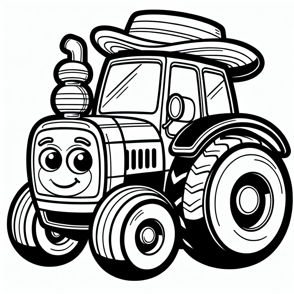 Auf einem sonnigen Bauernhof lebte ein niedlicher Traktor, der den Namen Tobi trug. Tobi war kein gewöhnlicher Traktor - er trug einen lustigen Strohhut, der ihm einen unverwechselbaren Look verlieh. Eines schönen Morgens beschloss Tobi, ein Abenteuer zu erleben. Mit einem fröhlichen Brummen startete er seinen Motor und rollte über das weite, grüne Feld.
Sein erster Halt war beim großen Apfelbaum am Rand des Feldes, wo er seinen Freund, den alten Anhänger, traf. „Hallo, Tobi!“, rief der Anhänger begeistert. „Wollen wir zusammen eine Runde über den Bauernhof drehen?“ Tobi war sofort einverstanden. Gemeinsam machten sie sich auf den Weg und bewunderten die Landschaft, während die Sonne ihre Reifen wärmte.
Auf ihrer Fahrt kam Tobi an der Scheune vorbei, wo die Hühner gemütlich im Sand scharrten, und fuhr dann weiter zum Gemüsegarten. Er lenkte geschickt mit seinem Lenkrad um die Beete voller knackiger Karotten und saftiger Tomaten. Der Duft der frischen Erde war erfrischend. Schließlich hielten Tobi und der Anhänger auf dem Hügel an und genossen den Ausblick auf den gesamten Bauernhof.
Am Ende des Tages war Tobi zufrieden, denn er hatte nicht nur ein spannendes Abenteuer erlebt, sondern auch seine Freundschaft mit dem Anhänger vertieft.
#TraktorAbenteuer
#BauernhofFreunde
#AusmalSpaß