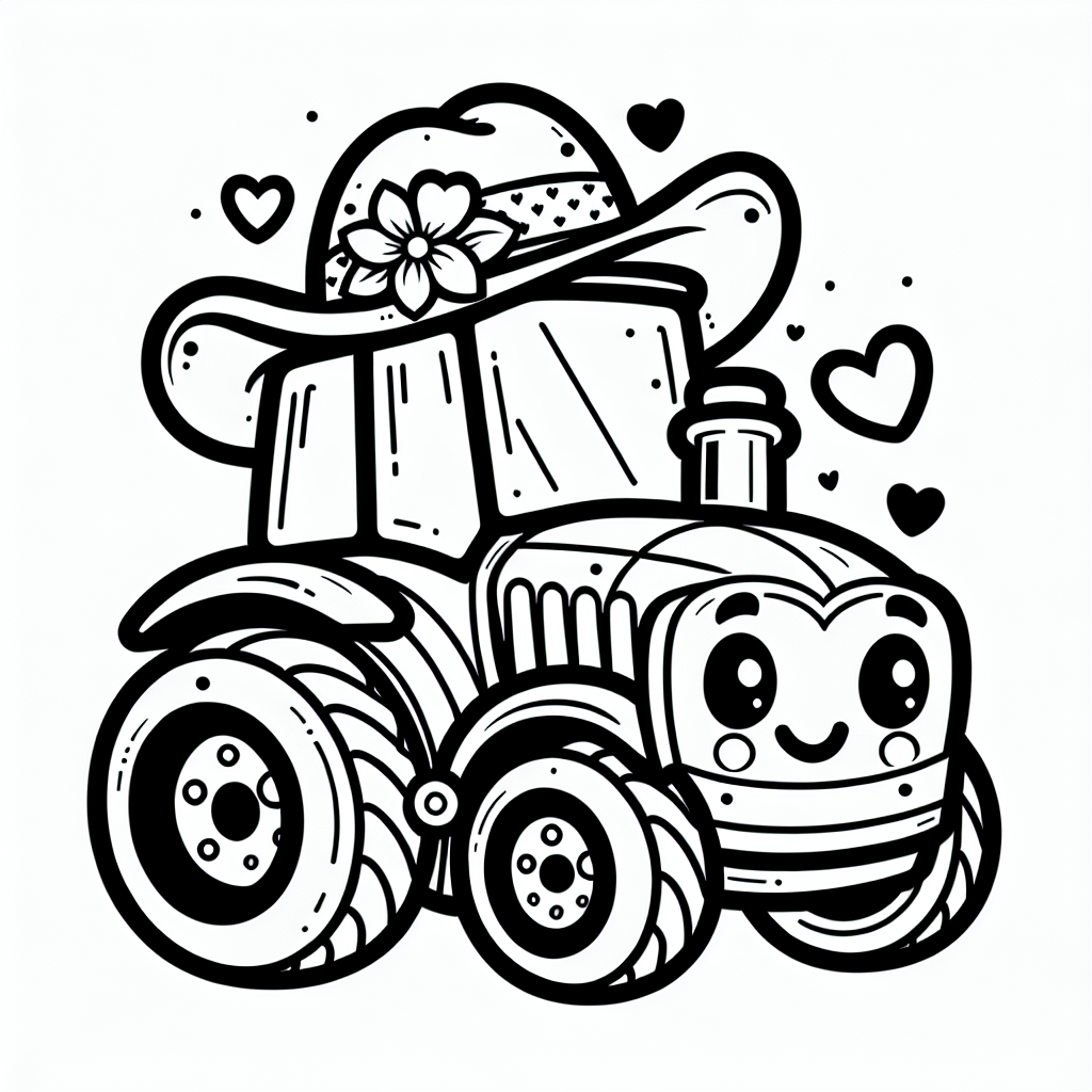 Mach dich bereit für ein farbenfrohes Abenteuer mit unserem fröhlichen Traktor-Ausmalbild! Auf diesem Bild siehst du einen strahlend glücklichen Traktor, der einen lustigen Hut trägt, der mit kleinen Herzen gefüllt ist. Dieser Traktor ist bereit, die Felder auf dem Bauernhof zu befahren und hat schon viel Spaß vor sich - und das kannst du auch haben, wenn du ihn ausmalst!
Der Traktor hat große, runde Reifen, ein robustes Lenkrad und zieht einen Anhänger hinter sich her. Mit klaren, simplen Linien ist dieses Ausmalbild perfekt für kleine Künstler und Künstlerinnen geeignet. Lass deiner Fantasie freien Lauf und entscheide, welche Farben der Traktor haben soll. Vielleicht ein leuchtendes Blau oder ein sonniges Gelb?
Eltern können die Kreativität ihrer Kinder fördern, indem sie ihnen verschiedene Maltechniken zeigen. Ermutigen Sie Ihre Kinder, auch unkonventionelle Farben zu verwenden oder Muster hinzuzufügen. Vielleicht möchten sie den Anhänger bunt gestreift machen oder die Herzen in Regenbogenfarben ausmalen!
Beim Ausmalen können Kinder ihre Feinmotorik und Konzentration verbessern und gleichzeitig ihrer Fantasie freien Lauf lassen. Warum nicht zusammen eine Geschichte über den Traktor und seine Abenteuer auf dem Bauernhof erfinden?
Viel Spaß beim Ausmalen!