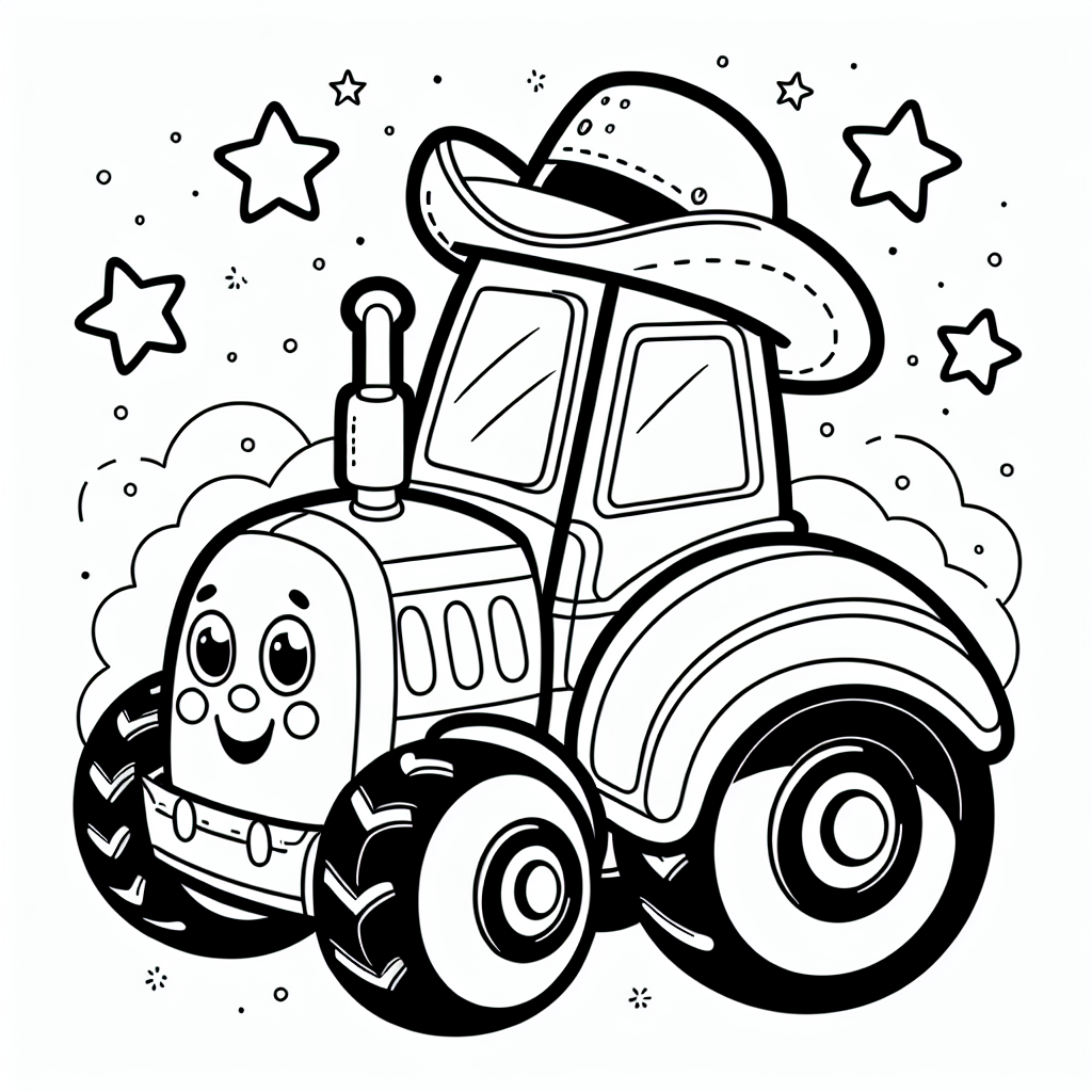 Willkommen auf dem fröhlichen Bauernhof, wo ein ganz besonderer Traktor auf dich wartet! Dieser Traktor ist nicht wie die anderen - er trägt nämlich einen lustigen Hut und wird von kleinen, funkelnden Sternen begleitet. Mit klaren, schwarzen Linien eignet sich dieses Ausmalbild perfekt, um deiner Fantasie freien Lauf zu lassen und den Traktor in den buntesten Farben erstrahlen zu lassen.
Stell dir vor, wie er über das weite Feld fährt, vorbei an grünen Wiesen und goldenen Feldern. Vielleicht zieht er einen Anhänger voller saftiger Ernte hinter sich her? Oder ist er gerade auf dem Weg, um die Hühner zu füttern? Es liegt ganz bei dir!
Nun zu unserem kleinen Rätsel: Was hat vier große Reifen, ein Lenkrad und macht die Arbeit auf dem Bauernhof viel leichter, während er gleichzeitig mit seinem Hut Eindruck schindet? Na klar, es ist unser fröhlicher Traktor!
Also schnapp dir deine Stifte und erwecke den Traktor mit deinen Lieblingsfarben zum Leben! Lass ihn den buntesten Traktor auf dem ganzen Bauernhof werden. Viel Spaß beim Ausmalen!