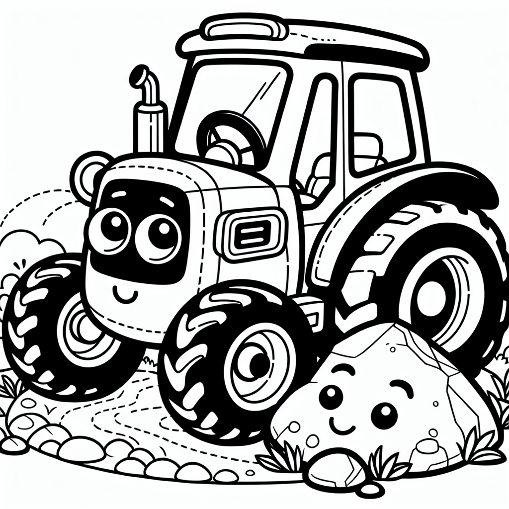 Tauche ein in die spannende Welt der Landwirtschaft mit unserem lustigen Ausmalbild: Ein neugieriger Traktor hat seinen Weg auf einen Felsen gefunden und wartet nur darauf, von kleinen Künstlern zum Leben erweckt zu werden! Dieses Bild, im Comic-Stil gehalten, bietet starke schwarze Linien und einfache Formen, die ideal für Kinderhände sind. Der weiße Hintergrund bietet viel Platz für Fantasie und erlaubt es, den Traktor in den buntesten Farben zu gestalten.
Während Ihr Kind den Traktor ausmalt, können Sie gemeinsam über den Bauernhof sprechen. Was könnte der Traktor transportieren? Vielleicht einen Anhänger voller frischer Ernten vom Feld? Diskutieren Sie die verschiedenen Teile des Traktors, wie die robusten Reifen oder das Lenkrad, und fragen Sie Ihr Kind, welche Farben es sich für diese Elemente vorstellt.
Solche Gespräche fördern nicht nur die Kreativität, sondern auch das Verständnis für die Welt der Fahrzeuge und der Landwirtschaft. Lassen Sie Ihr Kind entscheiden, ob es einen sonnigen Tag oder eine sternenklare Nacht darstellen möchte - es gibt kein Richtig oder Falsch beim Ausmalen!
