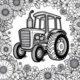 Neugieriger Felstraktor – Tags: #Abenteuer #Traktor #Bauernhof #Neugier #Blumen