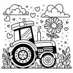 Freundlicher Blumenkrieger – #Traktor #Freundschaft #Bauernhof #Frühling #Abenteuer
