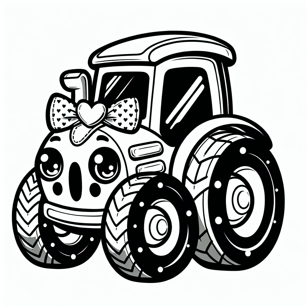 Auf einem malerischen Bauernhof, umgeben von weiten Feldern, lebte ein fröhlicher Traktor namens Timmy. Timmy war kein gewöhnlicher Traktor; er hatte eine besondere Vorliebe für Mode! Eines Tages entschied sich Timmy, sich besonders schick zu machen und trug eine riesige Fliege mit Herzen, die er stolz vor sich her trug.
Als Timmy über den Hof tuckerte, leuchtete seine Fliege in allen Regenbogenfarben. Die Kühe muhten vor Freude, die Hühner schnatterten begeistert und die Schafe blökten vor Neugier. "Schau mal, Timmy ist heute besonders elegant!", rief der alte Hahn vom Zaun.
Timmy fuhr zum Feld, wo er die Karotten erntete, und sein Anhänger füllte sich schnell mit Gemüse. Während die Sonne auf die Reifen schien, die in glänzendem Schwarz strahlten, summte Timmy ein fröhliches Liedchen. Sein Lenkrad drehte sich flink, und die Fliege flatterte im Wind.
Die Kinder auf dem Hof liebten es, Timmy auszumalen. Sie stellten sich vor, seine Fliege wäre in leuchtendes Rot und Pink getaucht, während der Traktor selbst in fröhlichem Grün leuchtete. Sie malten die Felder in sattem Gelb und das Bauernhaus in einem warmen Braun.
Am Ende des Tages war Timmy nicht nur der modischste Traktor, sondern auch der glücklichste.