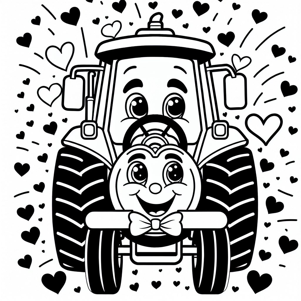 Auf einem sonnigen Bauernhof lebte der fröhliche Traktor Timmy. Timmy war nicht wie die anderen Traktoren; er trug immer eine lustige Fliege mit Herzen, die ihm seine beste Freundin, die kleine Fliege Felicitas, geschenkt hatte. Eines Tages machte sich Timmy mit seinem Anhänger auf den Weg, um das große Feld zu pflügen. Die Vögel zwitscherten, und die Sonne kitzelte seine Reifen, während er mit seinem Lenkrad zielstrebig die Reihen zog.
Plötzlich hörte Timmy ein leises Summen. Es war Felicitas, die ihn aufgeregt umkreiste. „Timmy, Timmy! Lass uns ein Abenteuer erleben!“, rief sie. Timmy überlegte nicht lange und nahm Felicitas mit auf eine Runde über den gesamten Bauernhof. Sie fuhren an der Scheune vorbei, grüßten die Kühe auf der Weide und halfen sogar den Hühnern, ein paar Körner zu finden.
Der Tag endete, als der Himmel in ein sattes Orange getaucht war. Timmy und Felicitas kehrten glücklich zurück. „Das war ein wundervolles Abenteuer“, sagte Timmy, während er seine Fliege mit Herzen zurechtrückte. Felicitas lächelte: „Morgen wartet ein neues Abenteuer auf uns!“