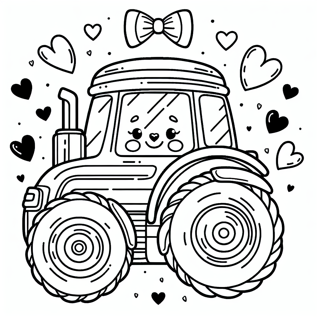Hallo liebe kleine Künstlerinnen und Künstler!
Heute haben wir ein ganz besonderes Bild für euch zum Ausmalen: Ein fröhlicher Traktor mit einer tollen Fliege und kleinen Herzen, die nur darauf warten, von euch in bunten Farben zum Strahlen gebracht zu werden! Wusstet ihr schon das geheime Extra an diesem Traktor? Dieser Traktor ist der beste Freund eines Vogels, der immer auf seinem Dach sitzt und fröhlich zwitschert, während sie gemeinsam Abenteuer auf dem Bauernhof erleben. Aber pssst... das bleibt unter uns!
Stellt euch vor, dieser Traktor fährt jeden Tag über weite Felder, um die Pflanzen zu pflegen. Er zieht einen großen Anhänger hinter sich her, beladen mit frischem Heu für die Tiere im Stall. Seine Reifen sind riesig und helfen ihm, über jedes Gelände zu rollen. Und natürlich hat er ein blitzendes Lenkrad, mit dem er sicher jeden Weg findet.
Jetzt seid ihr dran! Schnappt euch eure Buntstifte und verpasst dem Traktor und den Herzen eine Farbexplosion. Vielleicht wird der Traktor ja rot und die Fliege blau? Eurer Fantasie sind keine Grenzen gesetzt!
Viel Spaß beim Ausmalen!
