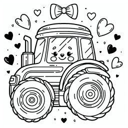 Herziger Flitzfreund – #Traktor #Bauernhof #Ausmalbild #Kinderkreativität #Abenteuer