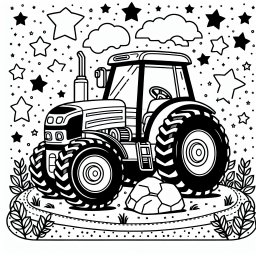 glücklicher Felsfreund – #Traktor #Ausmalbild #Kinderkreativität #Bauernhof #Fantasie