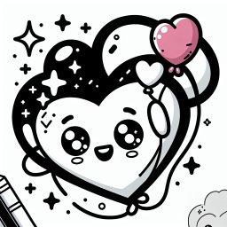 Fröhlicher Sternzauber - #Valentinstag #Herzballon #Liebesbrief #Kinderkreativität #Ausmalen