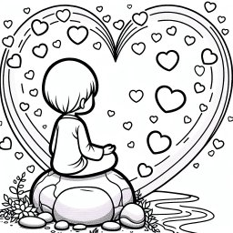 Verträumter Fels – Tags: #Valentinstag #Ausmalbild #Herzen #Liebesbrief #Geschenk