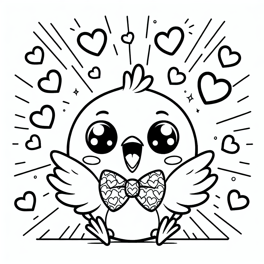 Entdecke unseren fantastischen Ausmal-Vogel, der bereit ist, deine Kreativität in die Lüfte zu erheben! Dieser fröhliche Vogel trägt eine wunderschöne Fliege mit Herzchen und wartet nur darauf, von dir zum Leben erweckt zu werden. Mit seinem fröhlichen Zwitschern und den weit ausgebreiteten Flügeln ist er ein echter Hingucker. Stelle dir vor, er fliegt hoch über die Baumwipfel, während die Sonnenstrahlen seine bunten Federn zum Leuchten bringen.
Es gibt so viele Möglichkeiten, wie du diesen kleinen Kerl ausmalen kannst! Vielleicht möchtest du seine Federn in den Farben des Regenbogens gestalten oder ihm ein elegantes Federkleid in Blau- und Grüntönen verpassen. Vergiss nicht die Fliege - sie kann in knalligen Farben wie Rot oder Pink besonders gut zur Geltung kommen. Und wer weiß? Vielleicht kannst du im Hintergrund auch sein gemütliches Nest zeichnen, in dem er nach einem langen Tag des Fliegens und Zwitscherns zur Ruhe kommt.
Schnapp dir deine Stifte und lass deiner Fantasie freien Lauf! Egal, wie du dich entscheidest, dieser kleine Vogel wird sicherlich ein farbenfrohes Meisterwerk auf deinem Blatt Papier.