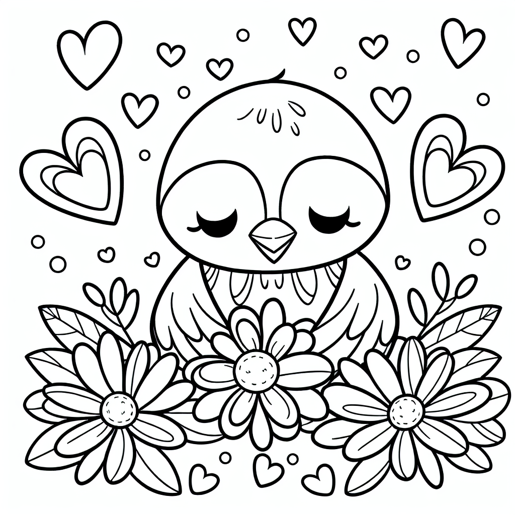 Tauche ein in die magische Welt der Vögel und lass deiner Fantasie freien Lauf! Auf diesem bezaubernden Ausmalbild begegnet dir ein fröhlicher Vogel, der mit einem liebevollen Zwinkern eine Blume in seinem Schnabel trägt. Umgeben von einem Meer aus Herzen schwebt er in der Luft, als ob er mit jedem Flügelschlag ein Lied der Freude und des Glücks zwitschern möchte. Seine Federn glitzern in der Sonne und laden dich dazu ein, ihnen mit den schönsten Farben Leben einzuhauchen.
Stell dir vor, unser gefiederter Freund kommt direkt aus einem prächtigen Nest, das hoch oben in einem Baum versteckt ist. Dort warten seine kleinen Küken, gespannt auf die farbenfrohen Abenteuer, die sie gemeinsam erleben werden. Lass die Farben deiner Fantasie fliegen, während du jedem Detail des Bildes Leben einhauchst. Vielleicht gibt es dort oben am Himmel auch einen Regenbogen, den du über die Szenerie malen kannst.
Erwecke diese Welt zum Leben und verliere dich in der Pracht eines Vogelfluges, der voller Freude und Liebe ist. Viel Spaß beim Ausmalen dieses zauberhaften Bildes!