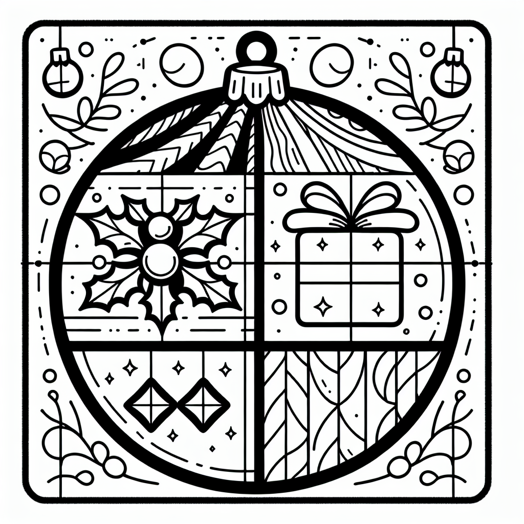 Bunte Weihnachten - #Weihnachten #Ausmalbild #KreativitätFördern #Winterspaß #Familienzeit