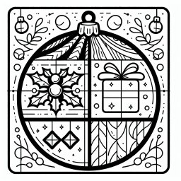 Bunte Weihnachten - #Weihnachten #Ausmalbild #KreativitätFördern #Winterspaß #Familienzeit