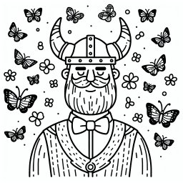 Verträumter Schmetterling - #Wikinger, #Schmetterlinge, #Fliege, #Ausmalbild, #KreativAbenteuer