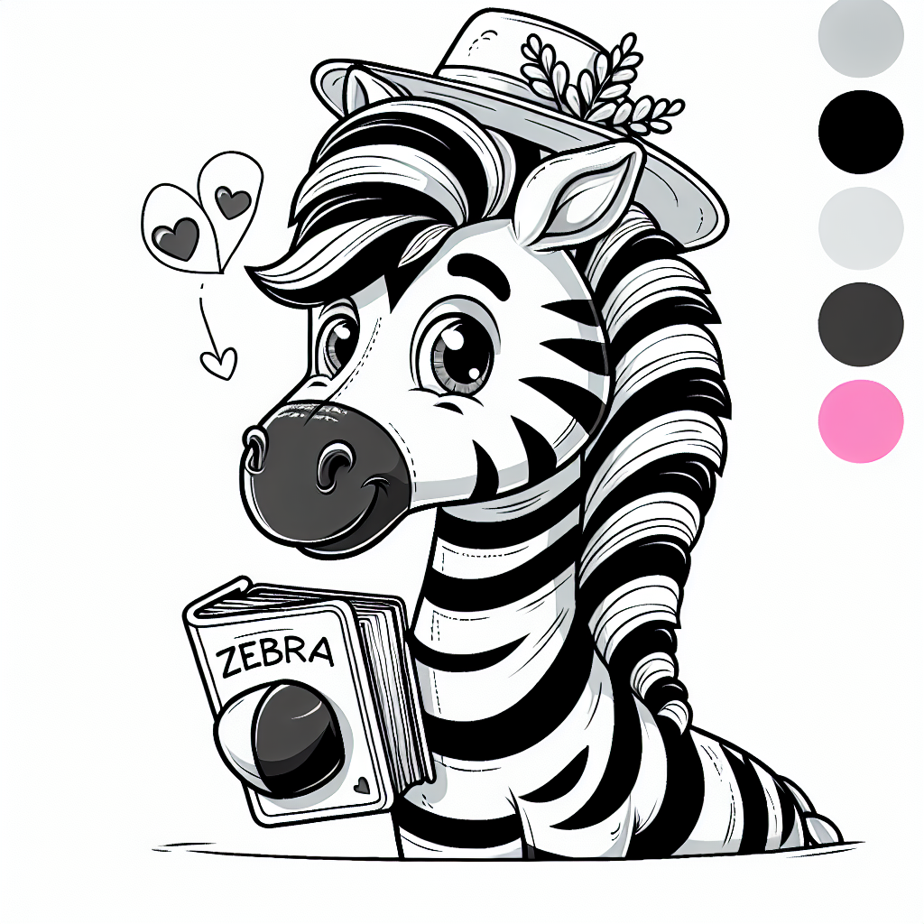 glückliches Buchzebra - 3. Machen Sie das Ausmalen zu einem lustigen Wettbewerb innerhalb der Familie, indem jeder sein eigenes Zebra gestaltet und