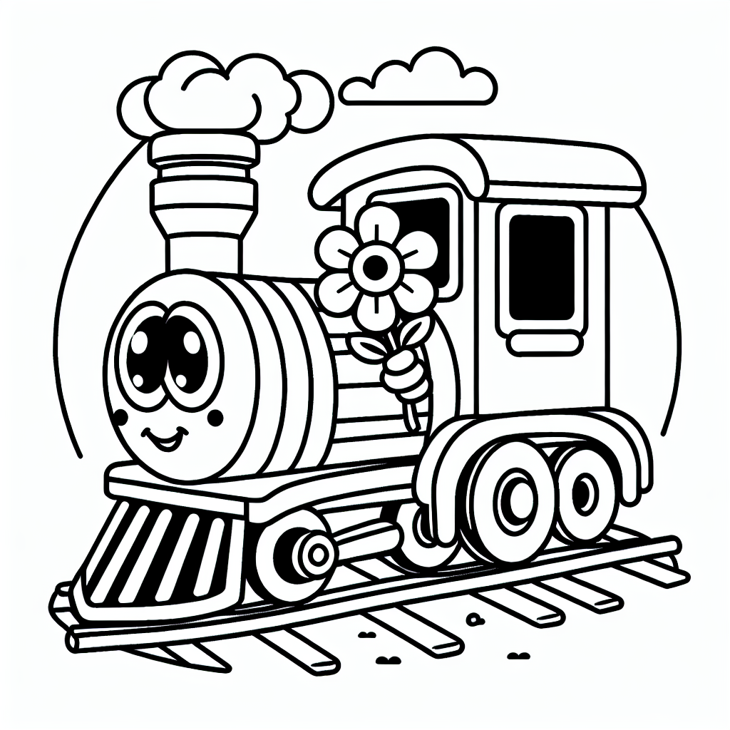 **Tauche ein in die bunte Welt der Züge!**
Dieses fröhliche Ausmalbild lädt Kinder dazu ein, ihrer Kreativität freien Lauf zu lassen. Der lustige Zug hält eine strahlende Blume und fährt fröhlich auf den Schienen. Mit klaren schwarzen Linien ist es besonders einfach, innerhalb der Konturen zu bleiben, während Kinder die Lokomotive, die Waggons und das Signal bunt gestalten. Vielleicht erstrahlt die Lokomotive in einem satten Rot, während die Blume in leuchtenden Farben blüht.
Während dein Kind ausmalt, könnt ihr gemeinsam über die Welt der Züge sprechen. Was passiert an einem Bahnhof? Welche Farben haben echte Züge in eurer Umgebung? Ein gemeinsamer Besuch an einem Bahnhof kann eine tolle Inspiration sein. Eltern können die Erfahrung nutzen, um die Vorstellungskraft der Kinder anzuregen, indem sie gemeinsam Geschichten über die Reise des Zuges erfinden.
Um die Kreativität weiter zu fördern, ermutige dein Kind, über den Rand hinauszugehen: Vielleicht malt es einen sonnigen Himmel, Bäume oder andere Züge im Hintergrund. So wird das Ausmalbild zu einem einzigartigen Kunstwerk.
Viel Spaß beim Ausmalen und Entdecken der fabelhaften Welt der Züge!