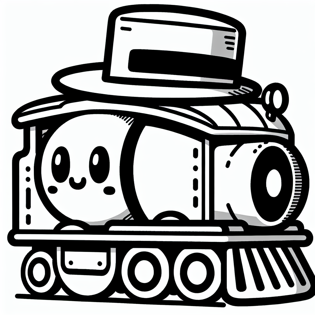 Es war einmal ein neugieriger Zug namens Bob, der immer eine bunte Mütze trug. Eines Tages, als Bob durch die sanften Hügel fuhr, bemerkte er etwas Merkwürdiges auf den Schienen. Es war ein riesiger Haufen bunter Farbtöpfe! "Oh, wie aufregend!", rief Bob, der Zug. Sofort hielt er am nächsten Bahnhof an, um seine Freunde, die Waggons, um Rat zu fragen.
Die Waggons, die voller guter Ideen waren, schlugen vor, die Farbtöpfe zu nutzen, um Bob noch schöner zu machen. Sie wählten leuchtendes Rot für die Lokomotive, himmelblau für die Waggons und sonnengelb für die Räder. Während sie malten, sang ein fröhliches Signal am Bahnübergang ein lustiges Lied, um die Kreativität zu fördern.
Als Bob schließlich wieder auf die Schienen fuhr, strahlte er in allen Farben des Regenbogens. Die Kinder am Bahnhof jubelten, als sie den buntesten Zug sahen, den sie je gesehen hatten. Bob war nicht mehr nur ein neugieriger Zug, sondern auch ein Kunstwerk auf Rädern!
Nun bist du an der Reihe! Male deinen eigenen Bob und lass deiner Fantasie freien Lauf. Welche Farben würdest du wählen?