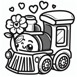 Blumenzug-Freude – #FröhlicherZug #LokomotiveAusmalen #BunteAbenteuer #Kinderträume #AusmalSpaß